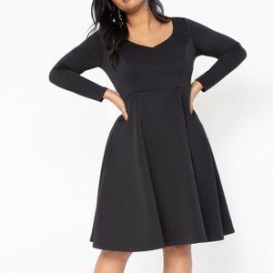 Eloquii Sweetheart Fit and Flare Dress